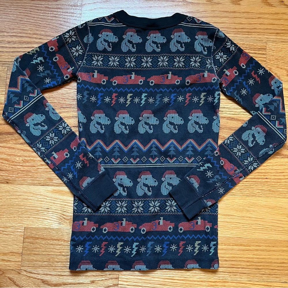 Hanna Andersson Christmas dinosaur and car pajama top size 10
